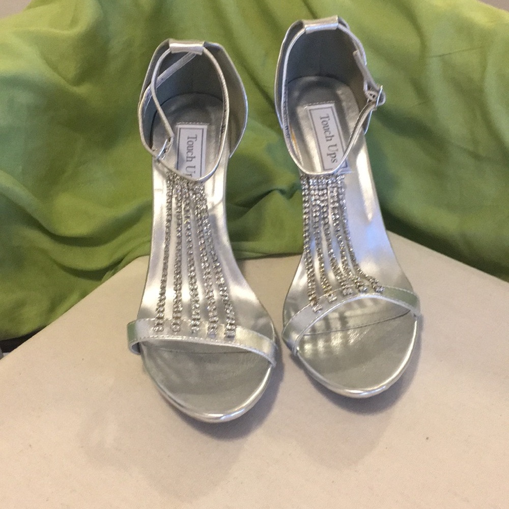 Silver / Rhinestone heels